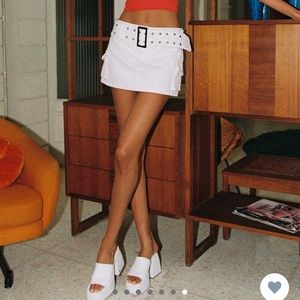 Princess Polly IconicCargo Mini Skirt White